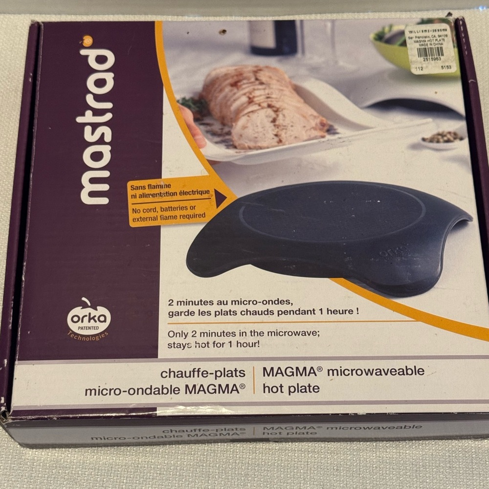 New Mastrad Magma Microwaveable Hot Plate Warming Plate Silicone Red